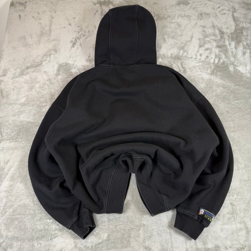 Graf&Wu black bomb ghost embroidered streetwear casual hoodie mens XL - Picture 2 of 9